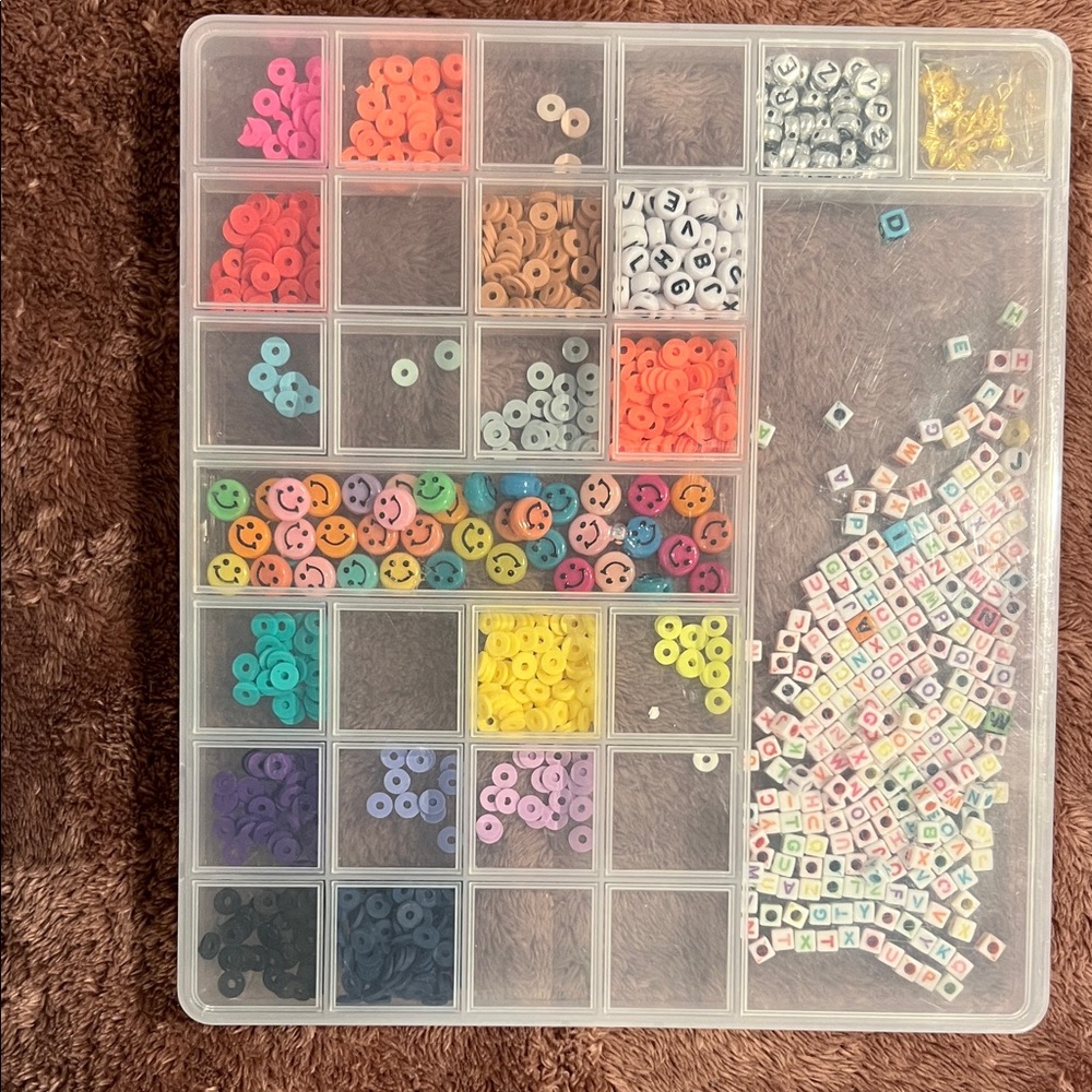 PRISM Colorful Smiley and Alphabet Bead Set